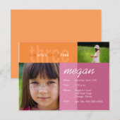 Carte Postale regardez qui aura trois ans ・ Invitation d'anniver (Devant / Derrière)