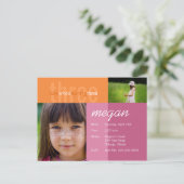 Carte Postale regardez qui aura trois ans ・ Invitation d'anniver (Debout devant)