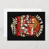 Carte Postale Regardons des films d'horreur - Collations (Devant / Derrière)