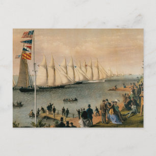 Carte Postale Régate maritime vintage du New York Yacht Club