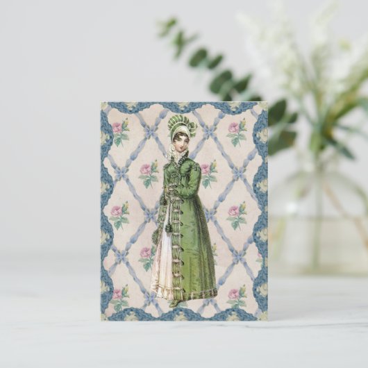 Carte Postale Regency Lady en vert (Debout devant)