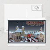 Carte Postale Regensburg Christallmarkt sur la Neupfarrplatz (Devant / Derrière)