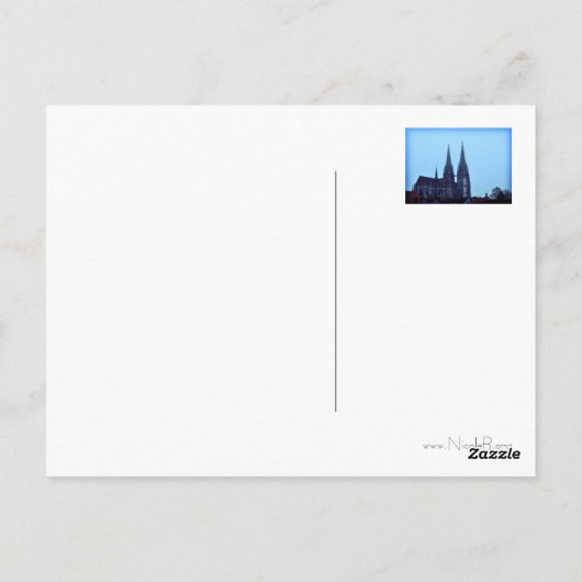 Carte Postale Regensburger Dom, Allemagne (Dos)