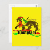 Carte Postale Reggae Rasta Fer, Lion, Sion 2 (Devant / Derrière)