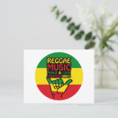 Carte Postale Reggae Shaka Main avec des citations positives (Debout devant)