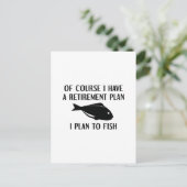 Carte Postale Régime de retraite Pêche (Debout devant)