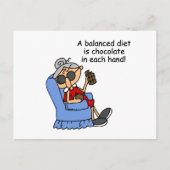 Carte Postale Régime équilibré de chocolat (Devant)