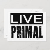 Carte Postale régime primal/paléo (Devant / Derrière)