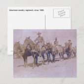 Carte Postale Régiment de cavalerie de l'armée américaine 1899 (Devant / Derrière)