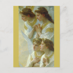 Carte Postale Regina Angelorum, Bouguereau 1900, détail Angels
