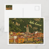 Carte Postale Région du lac de Côme, district des lacs italiens, (Devant / Derrière)