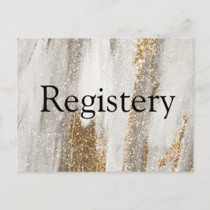 Carte Postale Registre de Mariage Luxueux Marbre Or Paillettes