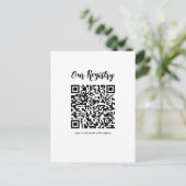 Carte Postale Registre de mariage minimal moderne scannable par (Debout devant)