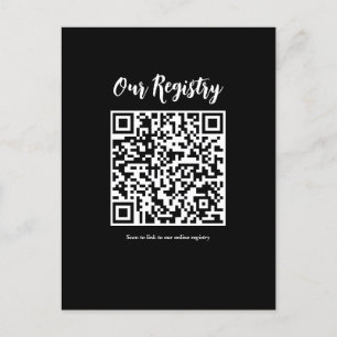 Carte Postale Registre de mariage moderne minimal scannable par 