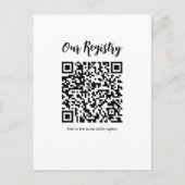 Carte Postale Registre de Mariage numérisable de code QR minimal (Devant)