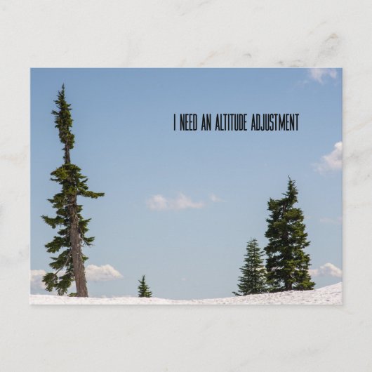 Carte Postale Réglage de l'altitude (Devant)