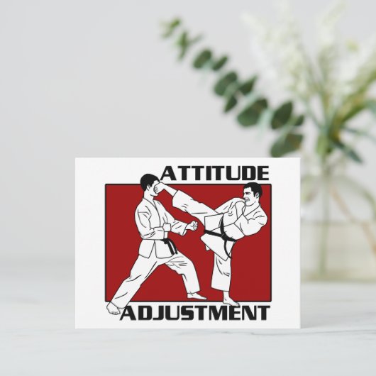 Carte Postale Réglage de l'assiette (Debout devant)