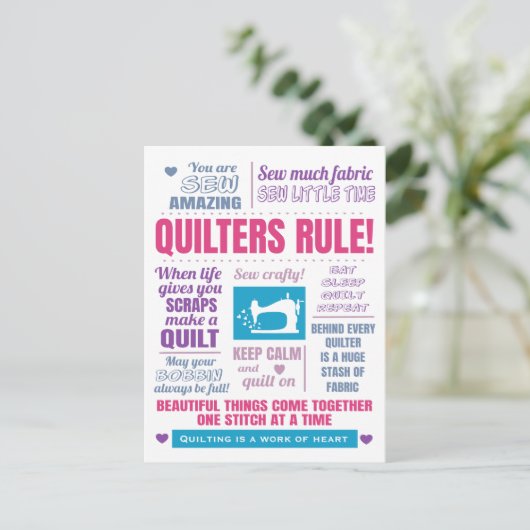 Carte Postale Règle de devis de surface composée (Debout devant)