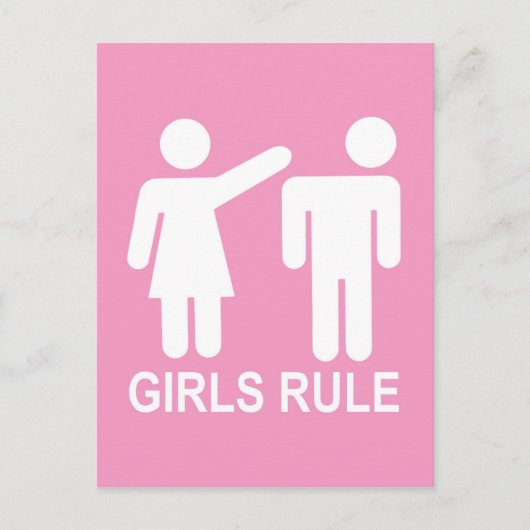 Carte Postale Règle de filles (Devant)