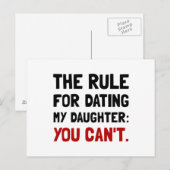 Carte Postale Règle de la fille (Devant / Derrière)