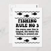 Carte Postale Règle de pêche no 3 (Devant / Derrière)