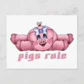 Carte Postale Règle de porcs (Devant)