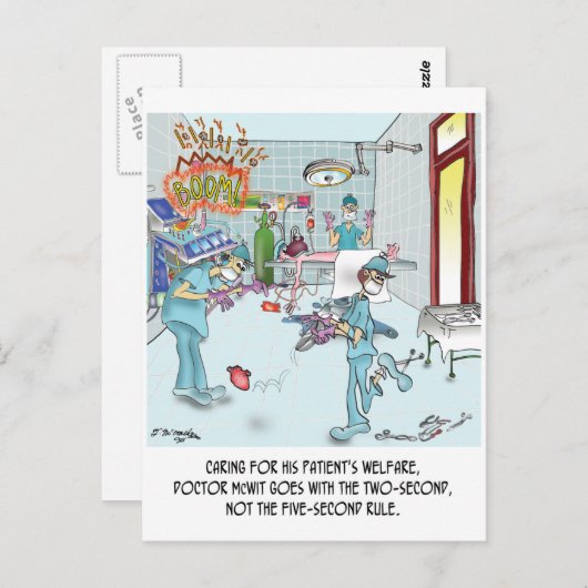 Carte Postale Règle des deux secondes dans la OR (Devant / Derrière)