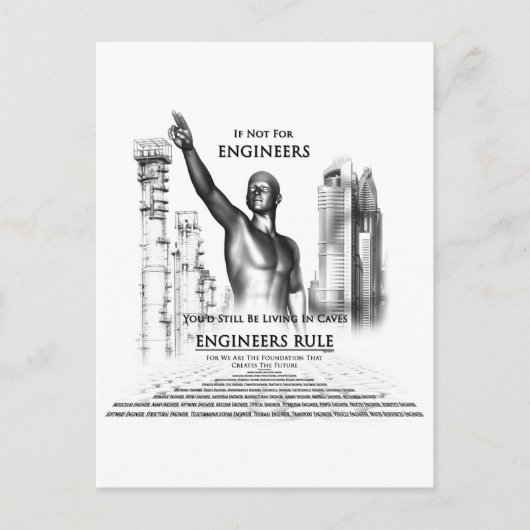 Carte Postale Règle des ingénieurs (Devant)