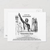 Carte Postale Règle des ingénieurs (Devant / Derrière)