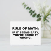 Carte Postale Règle Des Maths (Debout devant)