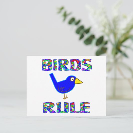 CARTE POSTALE RÈGLE DES OISEAUX (Debout devant)