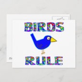 CARTE POSTALE RÈGLE DES OISEAUX (Devant / Derrière)