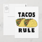 Carte Postale Règle des Tacos (Devant / Derrière)