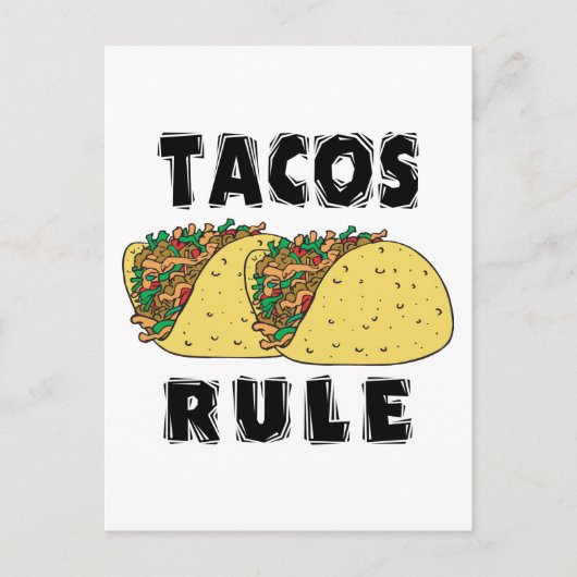 Carte Postale Règle des Tacos (Devant)