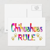 Carte Postale Règle du Chihuahuas (Devant / Derrière)