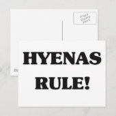 Carte Postale Règle Hyenas (Devant / Derrière)