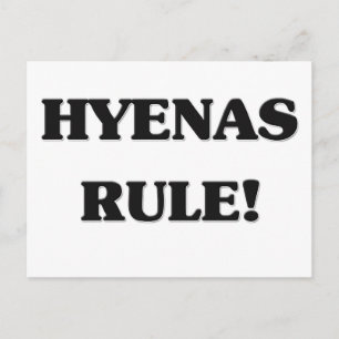 Carte Postale Règle Hyenas