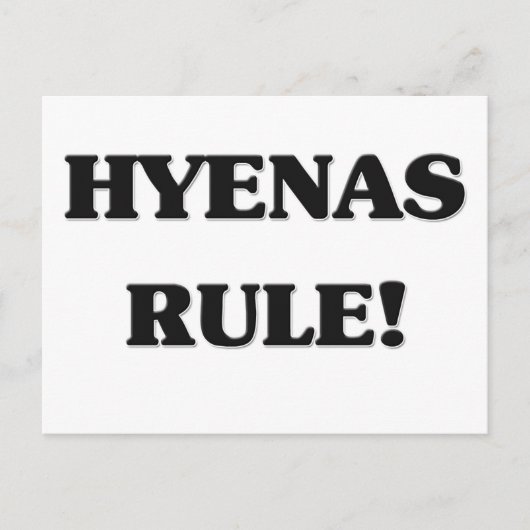 Carte Postale Règle Hyenas (Devant)