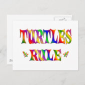 CARTE POSTALE RÈGLE TURTLES (Devant / Derrière)