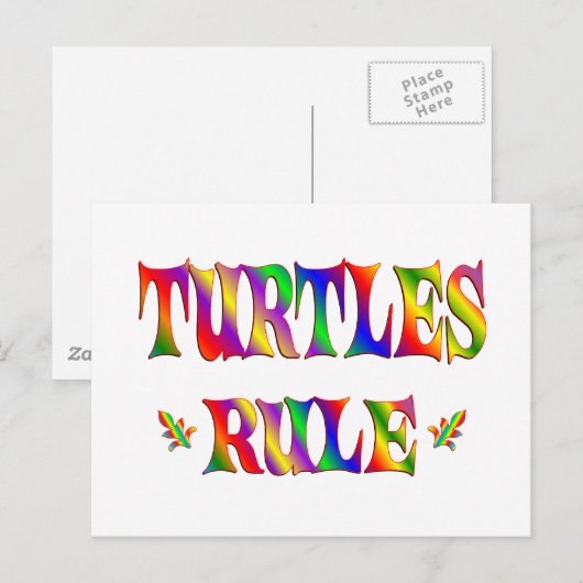 CARTE POSTALE RÈGLE TURTLES (Devant / Derrière)
