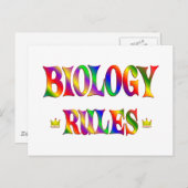 Carte Postale Règles de biologie (Devant / Derrière)