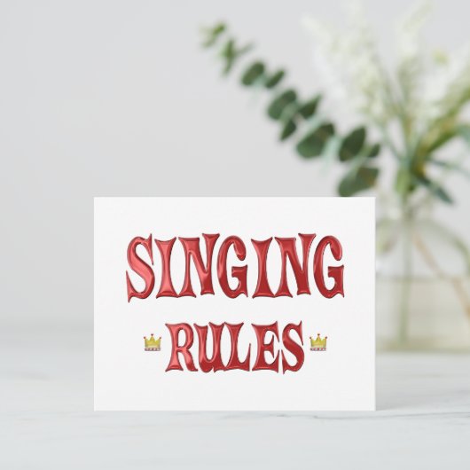 Carte Postale Règles de chant (Debout devant)