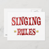 Carte Postale Règles de chant (Devant / Derrière)