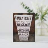 Carte Postale Règles de famille (Debout devant)