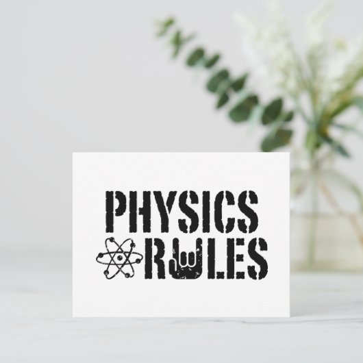Carte Postale Règles de physique (Debout devant)