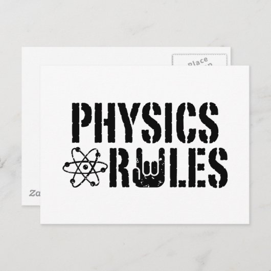 Carte Postale Règles de physique (Devant / Derrière)