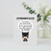 Carte Postale Règles de super-héros (Debout devant)