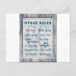Carte Postale Règles Hygge