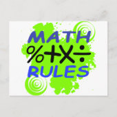 Carte Postale Règles mathématiques (Devant)