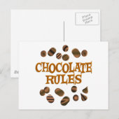 Carte Postale Règles sur le chocolat (Devant / Derrière)